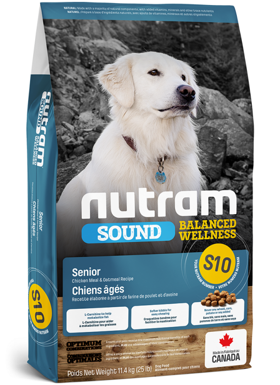 Nourriture pour chiens sénior Nutram S10 Balanced wellness 11,4kg