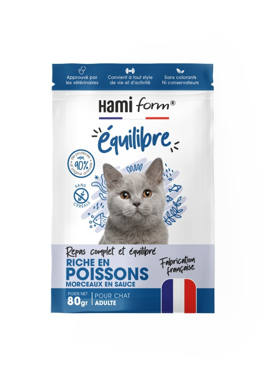 HAMI FORM REPAS EN SAUCE AU POISSON POUR CHAT - 80G