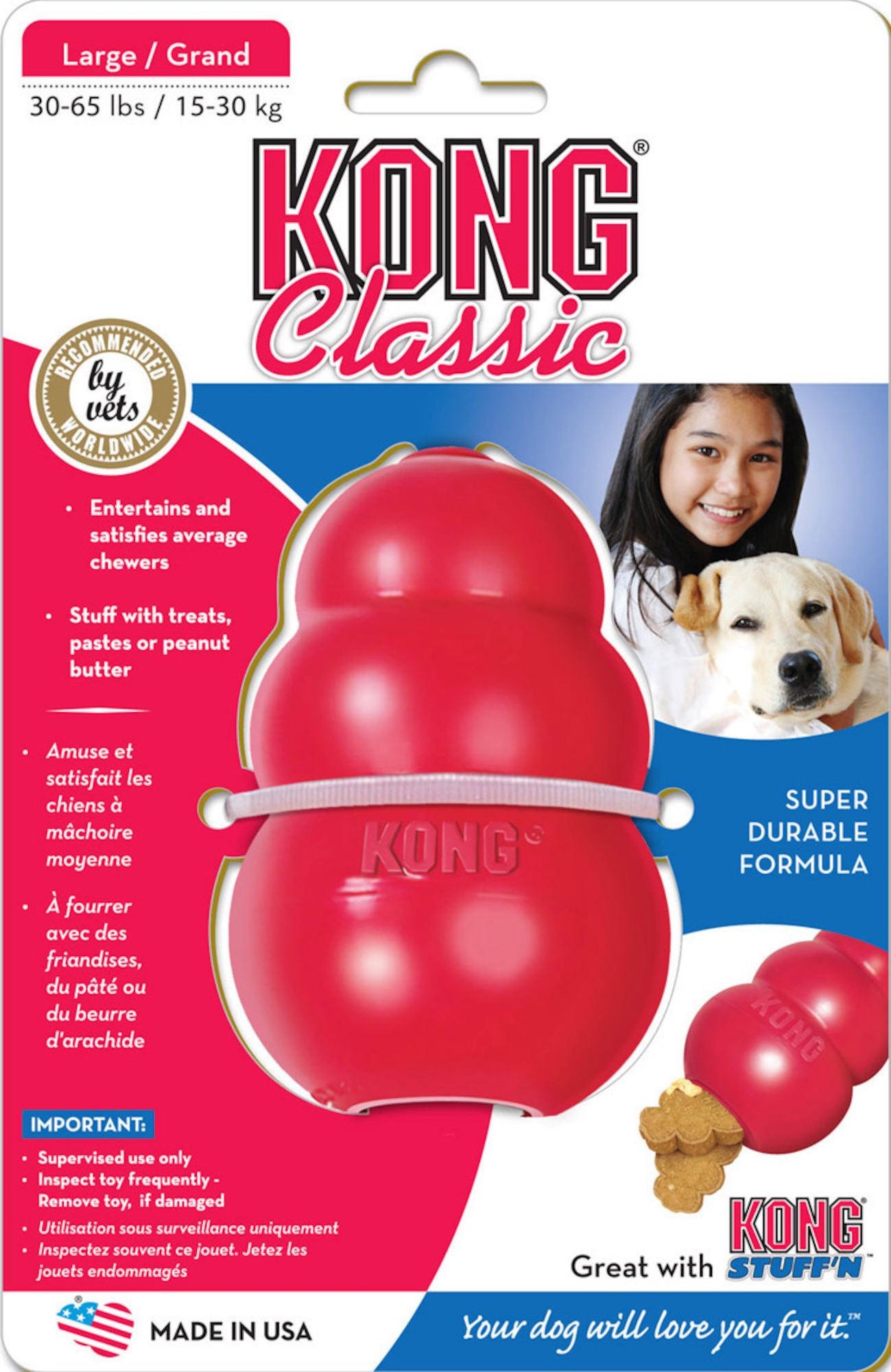 Kong® Jouet Classic Rouge Wobbler - Large