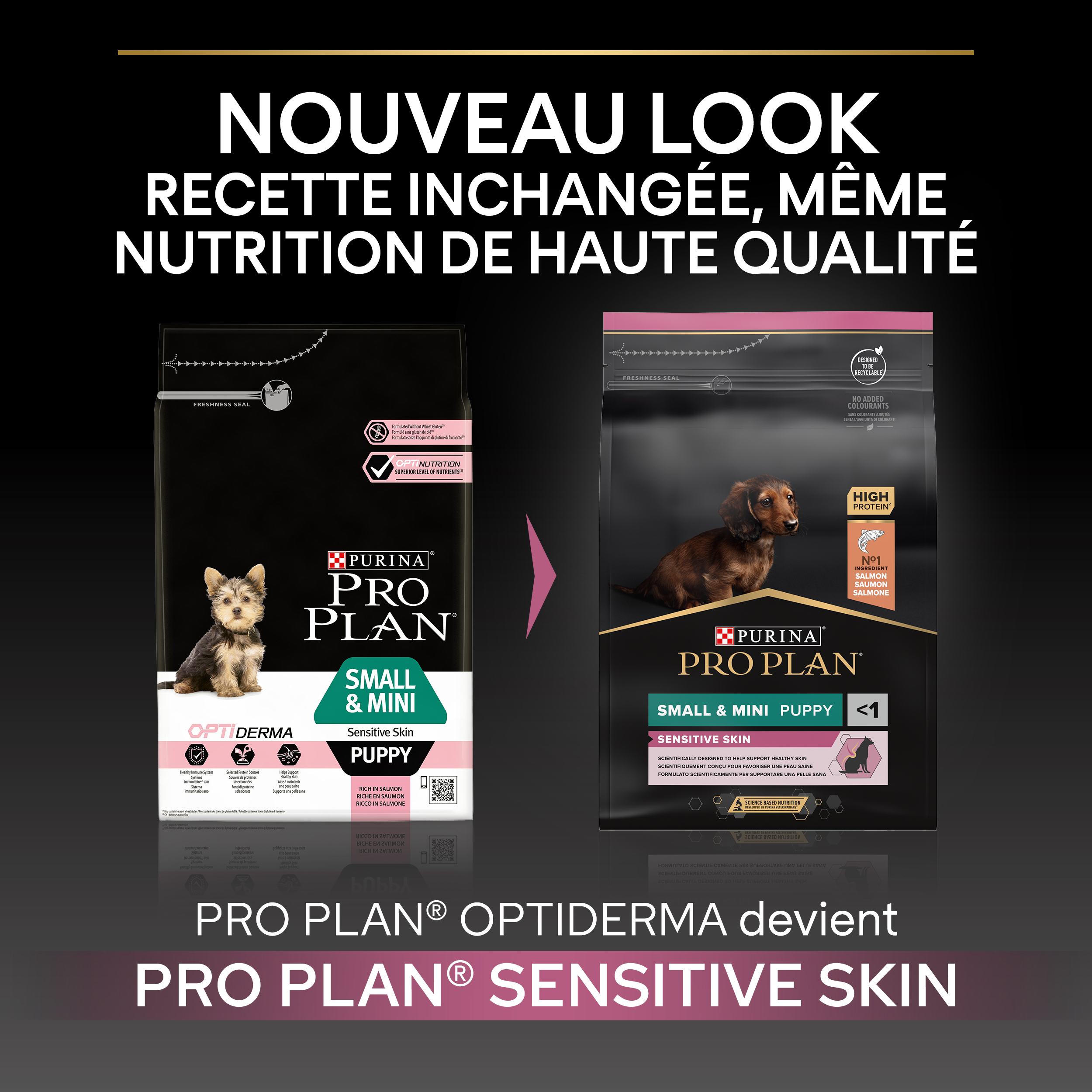 PRO PLAN Chien Small&Mini Puppy Sensitive Skin Saumon 3KG