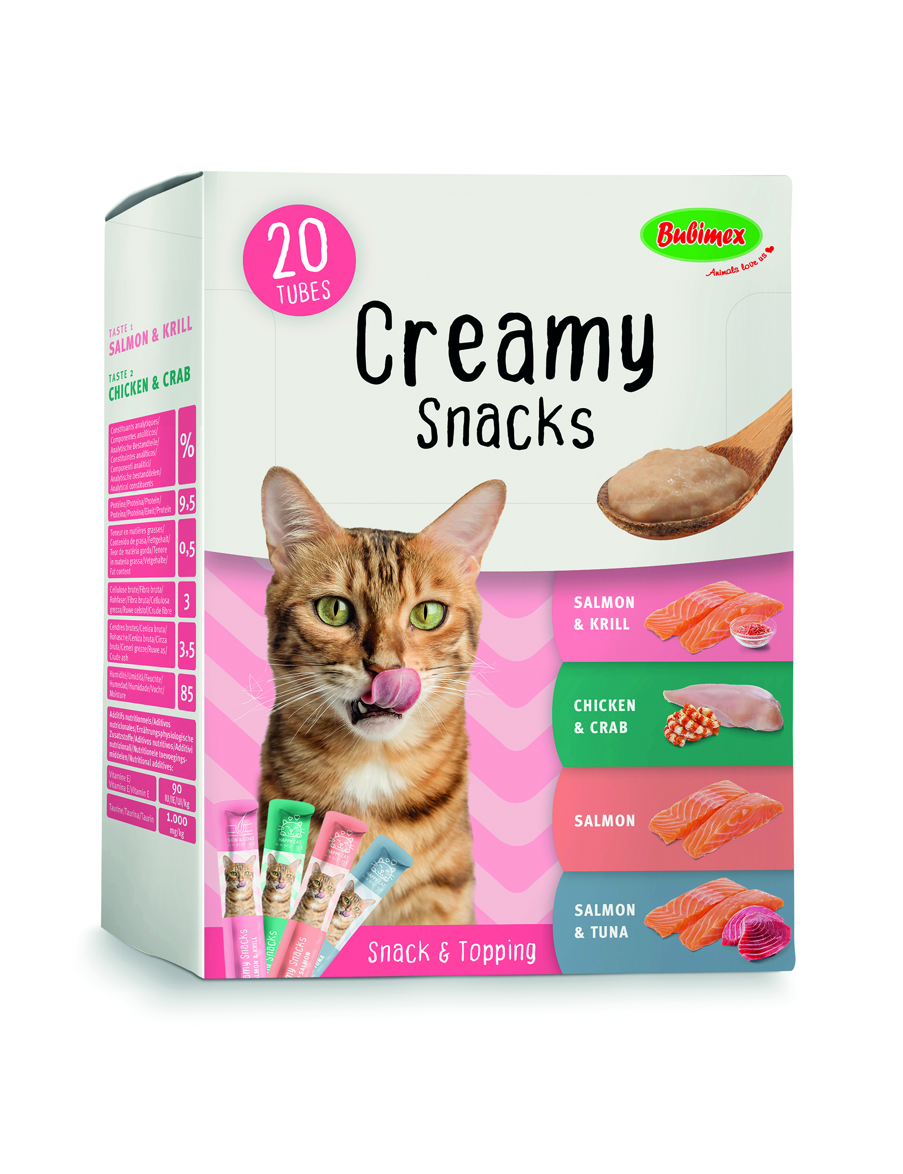 BUBIMEX CREAMY SNACKS POUR CHAT MULTIPACK X20