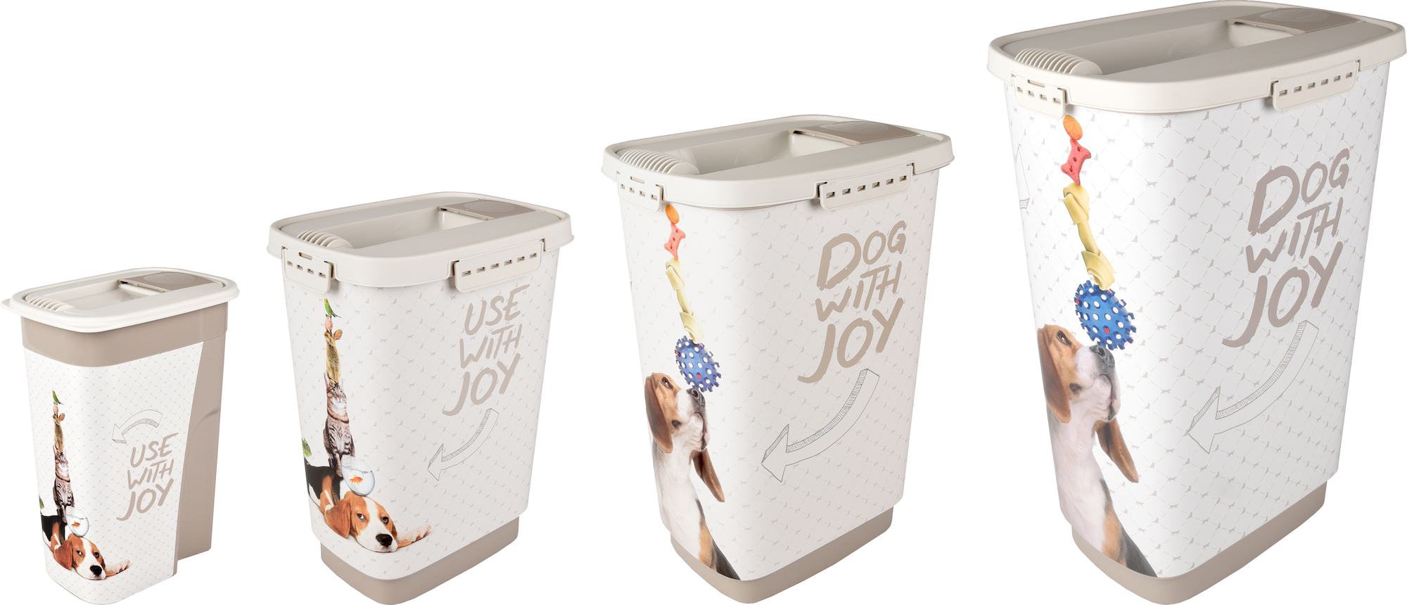 Conteneur à aliments June Rectangle Taupe et Blanc 4,1 Litres