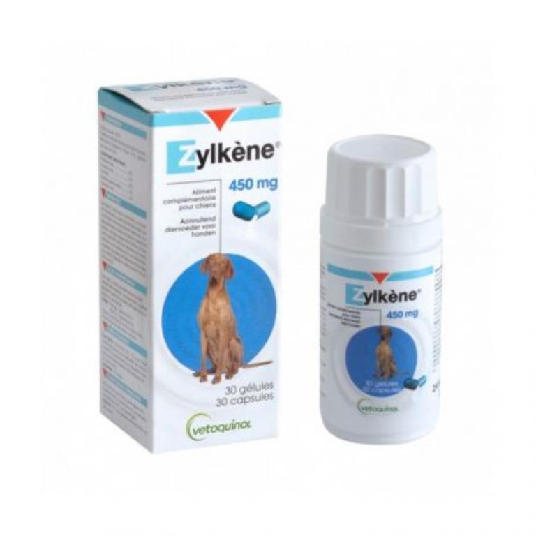Vétoquinol- ZYLKENE 450mg - Bte/30 Gélules - Chiens de 15 à 60 kg - Nervosité, Stress