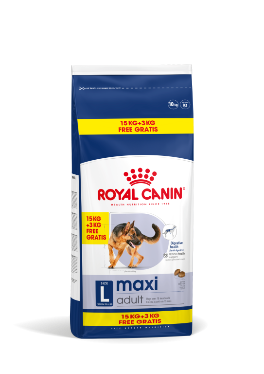 ROYAL CANIN CHIEN MAXI - 15 +3 KG OFFERTS