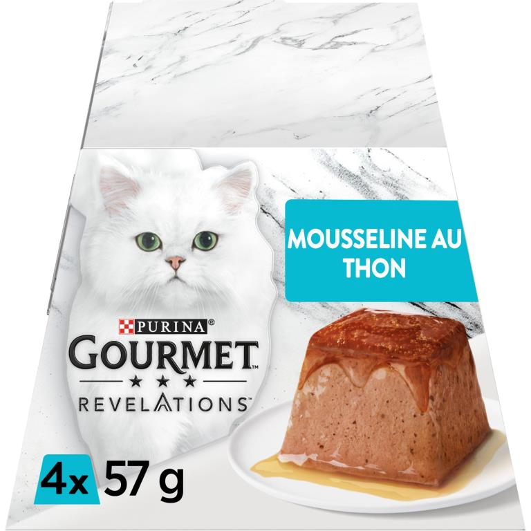 GOURMET Révélations, Mousselines nappées de Sauce au Thon pour chat