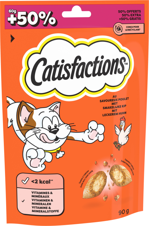 FRIANDISES CATISFACTIONS POULET 90G