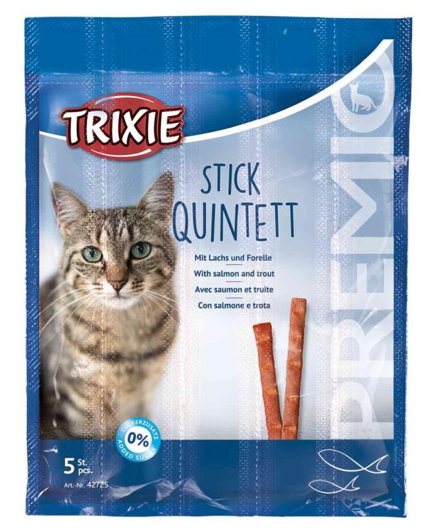 Premio Sticks Quintett au saumon/à la truite, 5 × 5 g