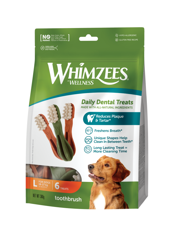 WHIMZEE Snack Brosse a dents L 6PCS