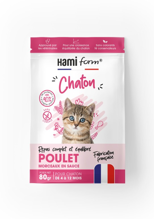 HAMI FORM REPAS EN SAUCE AU POULET POUR CHATONS - 80G