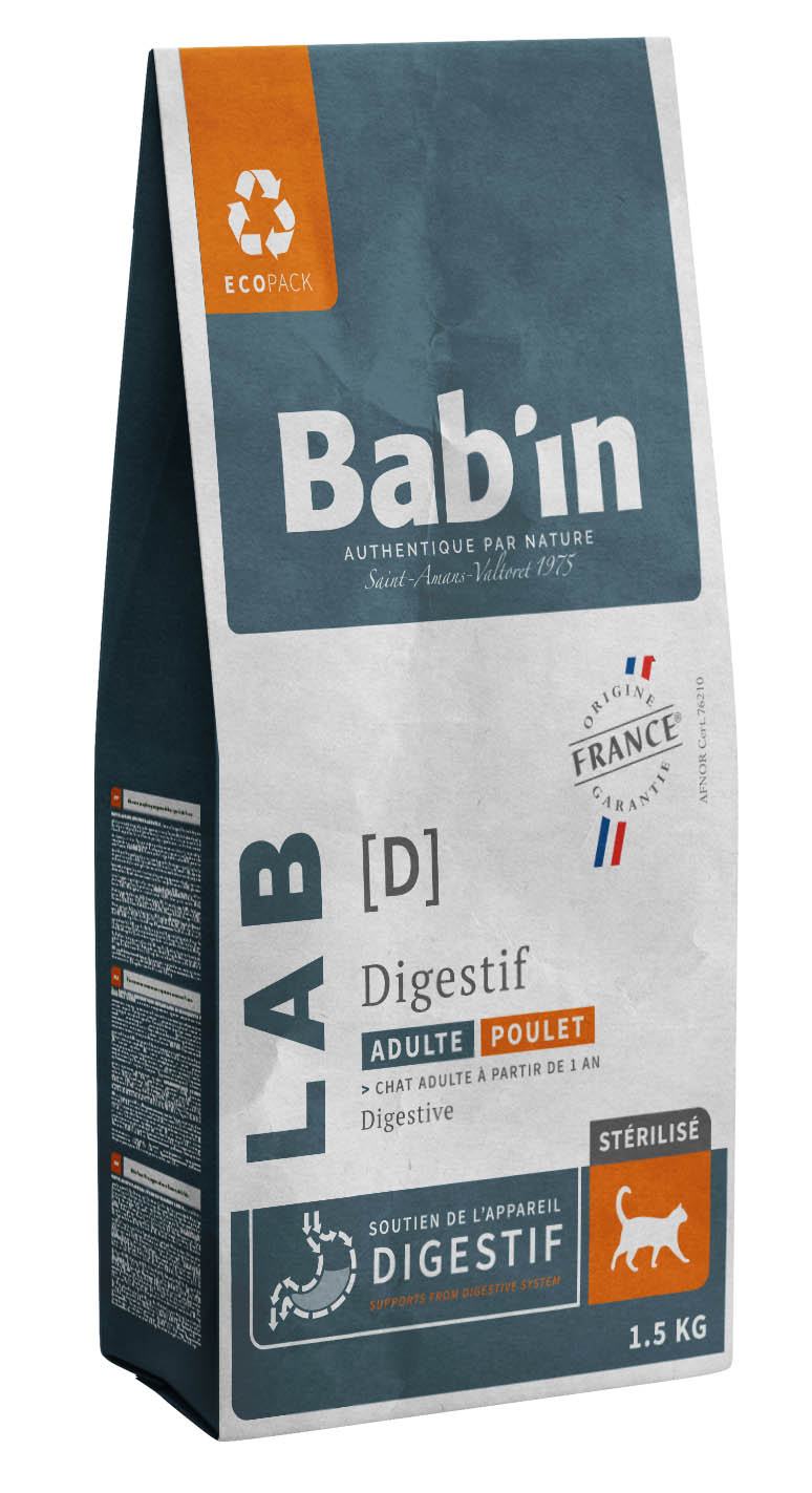 BAB'IN LAB CHAT ADULTE DIGESTION 1.5 KG