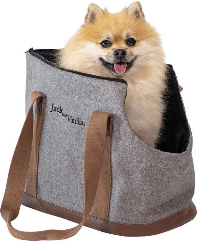 JACK & VANILLA V BIZOU TRANSPORTEUR GRIS/BRUN 41X21X31CM