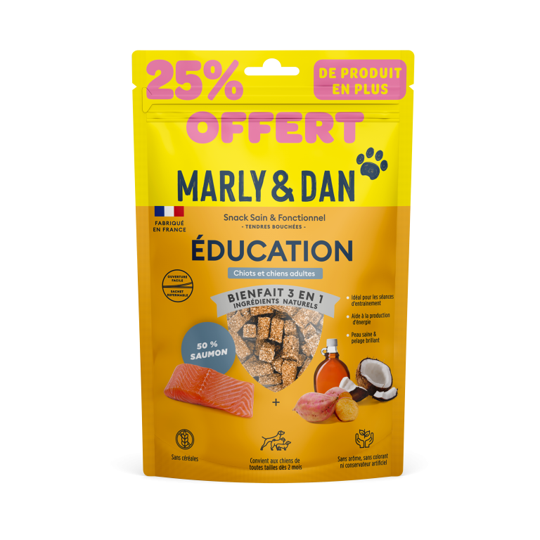 FRIANDISES ÉDUCATION MARLY & DAN POUR CHIEN - 100 G