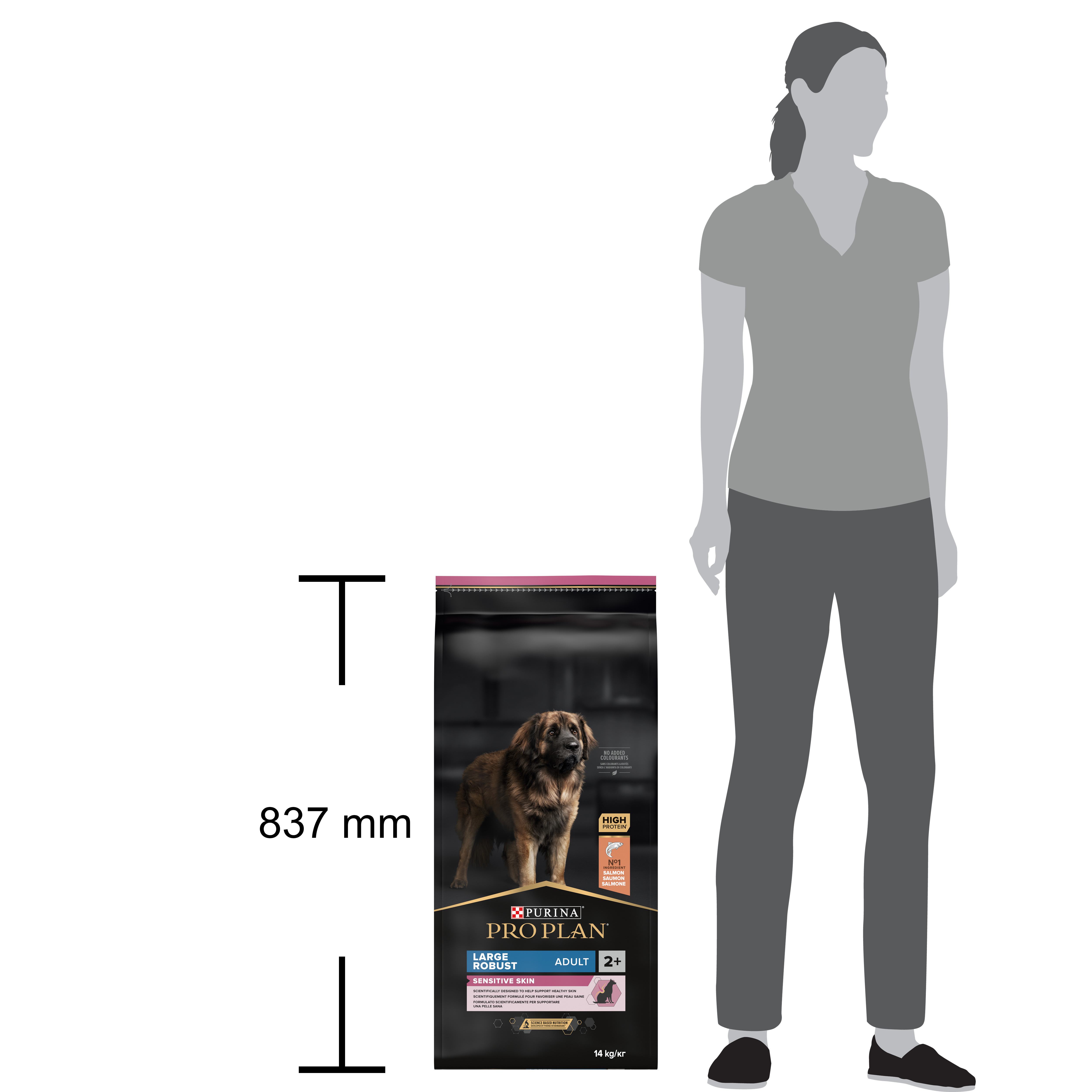 PRO PLAN Chien Large Adult Robust Sensitive Skin Saumon 14KG
