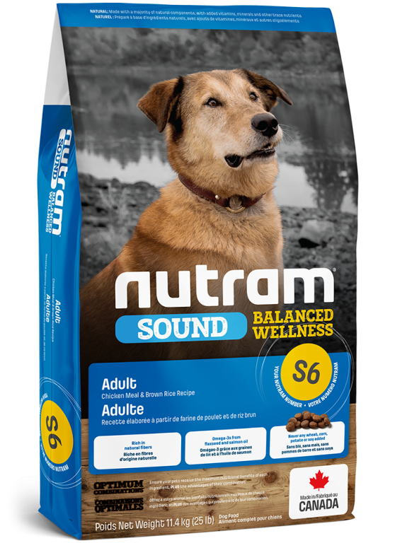 Nourriture pour chiens adultes Nutram S6 Sound Balanced Wellness 