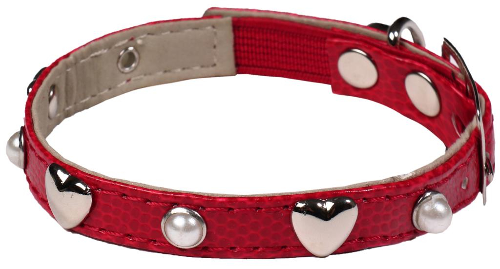 Collier Chat Original Cœur Wouapy Rouge - L.28 x l.1 cm