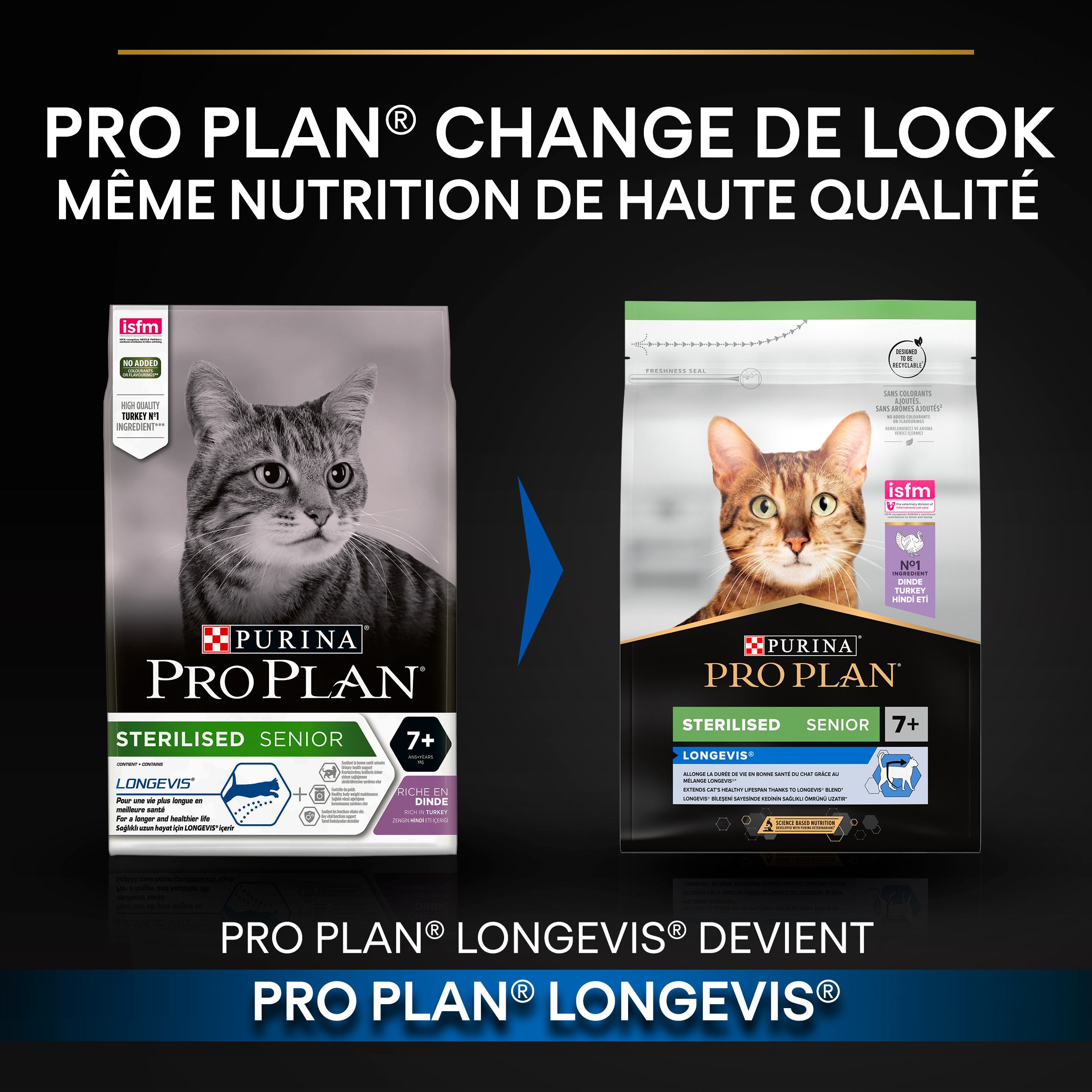 Pro Plan Sterilised Senior 7+ LONGEVIS® Dinde 1,5kg