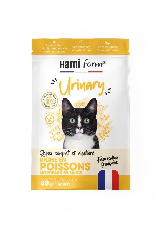 Repas complet Urinary riche au thon pour chat 80gr HAMIFORM