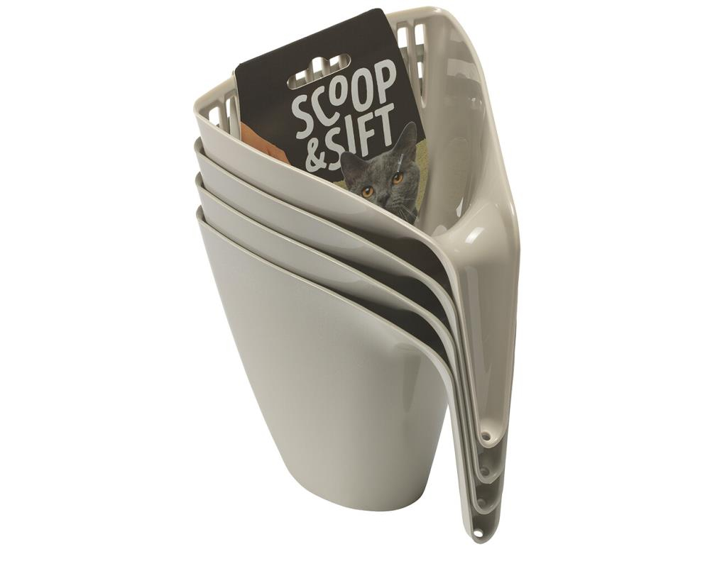 Pelle à litière scoop lux gris