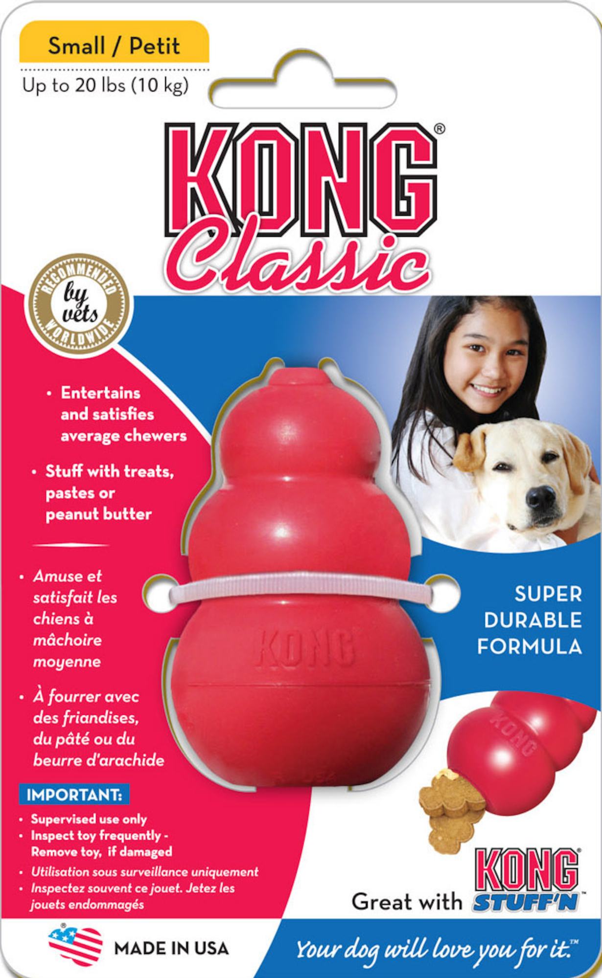 Kong® Jouet Classic Rouge Wobbler - Small