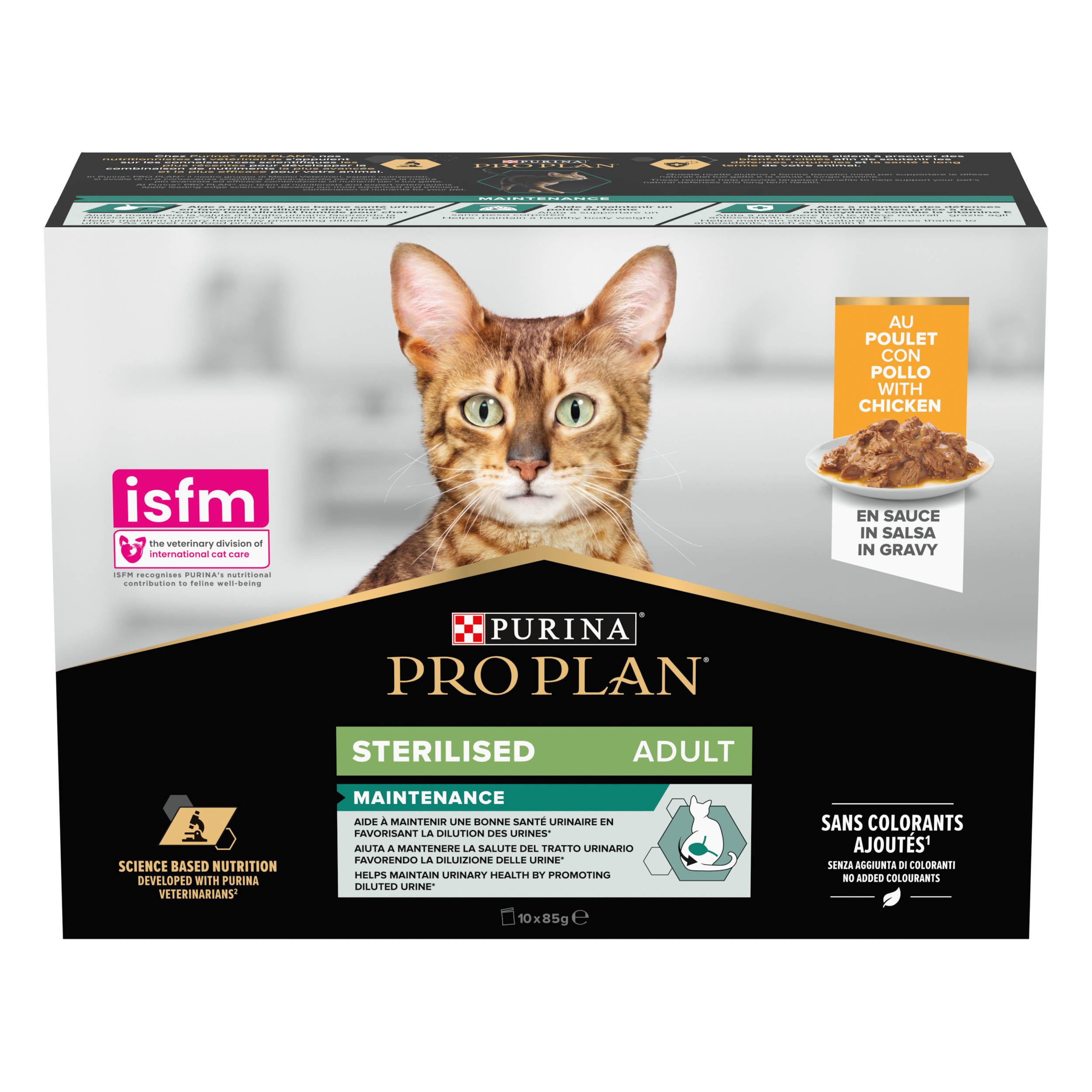 PRO PLAN Adult STERILISED MAINTENANCE Poulet Sauce 10x85g