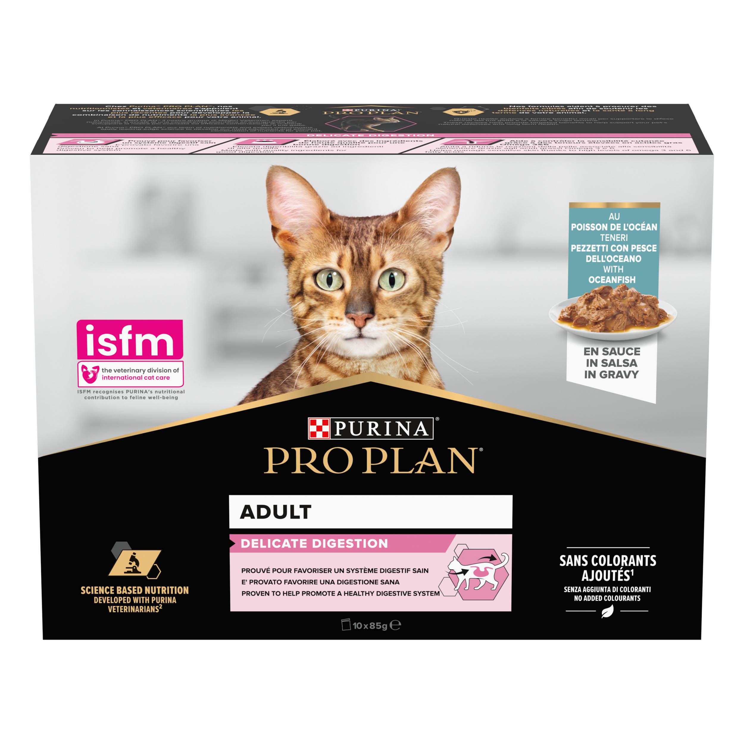 PRO PLAN Adult Delicate Digestion Poisson Océan Sauce 10x85g