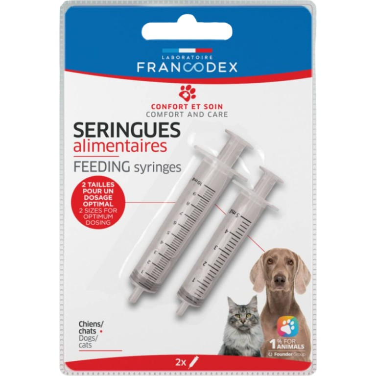 SERINGUES ALIMENTAIRE x2 CHIEN CHAT