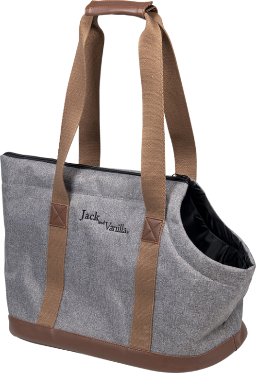 JACK & VANILLA V BIZOU TRANSPORTEUR GRIS/BRUN 41X21X31CM