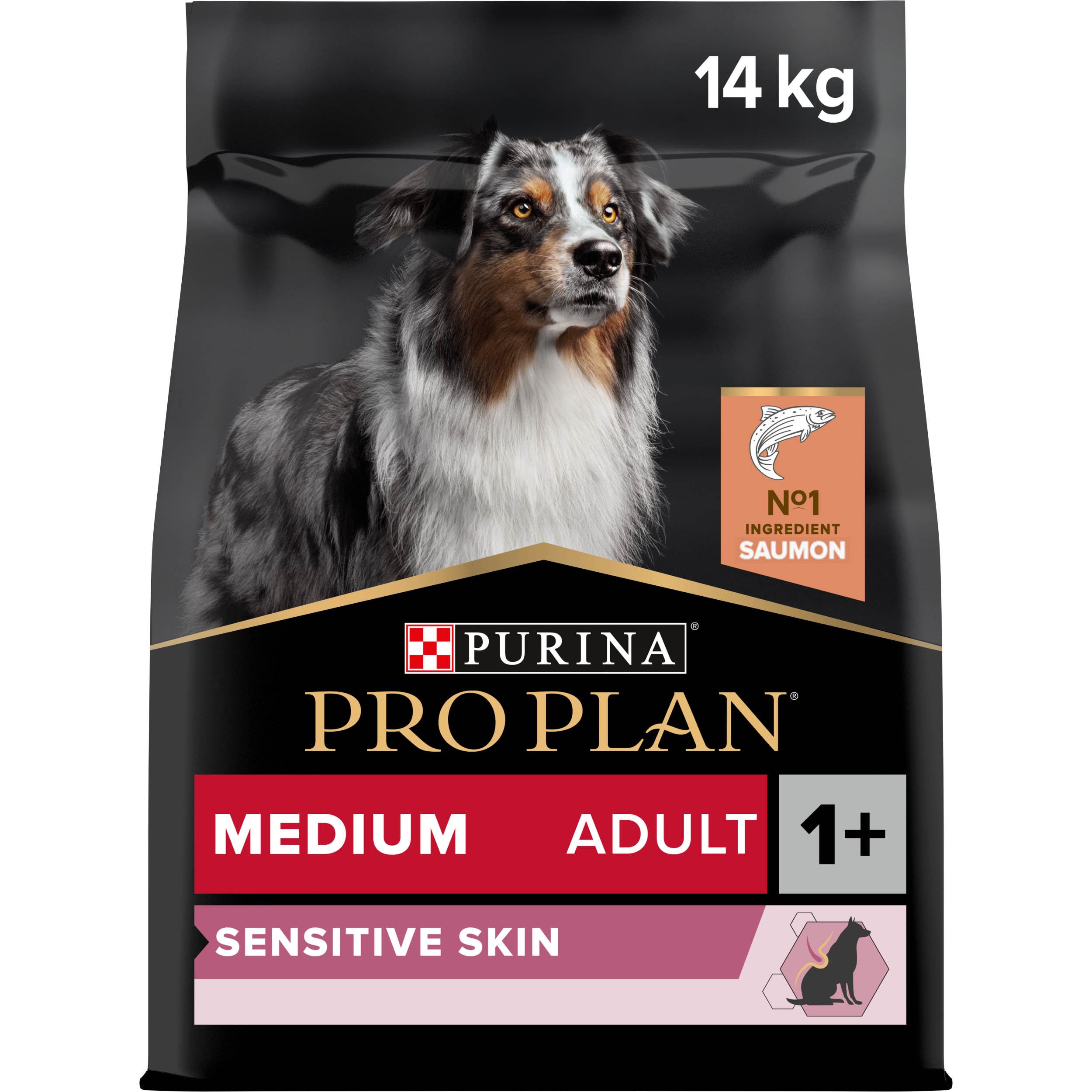 PRO PLAN Chien Medium Adult Sensitive Skin Saumon 14KG