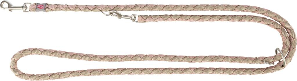 Cavo laisse réglable, S–M: 2,00 m/ø 12 mm, blush/sable