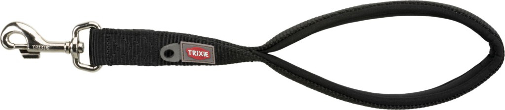 Premium laisse courte, M–XL: 37 cm/25 mm, noir