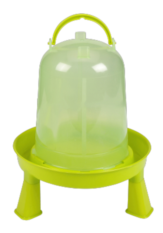 Abreuvoir en plastique avec pieds vert clair, 3L