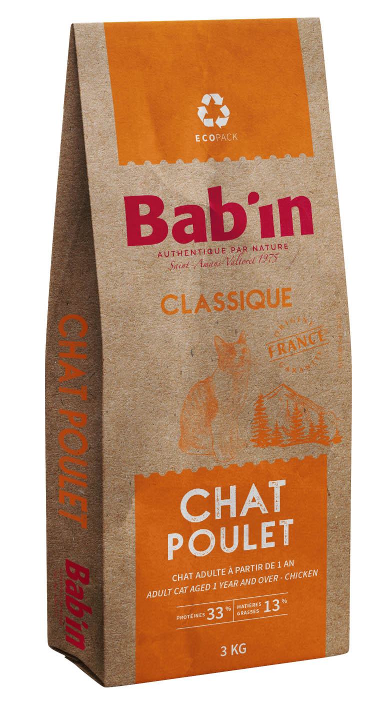 BAB'IN CLASSIQUE CHAT ADULTE POULET 3 KG