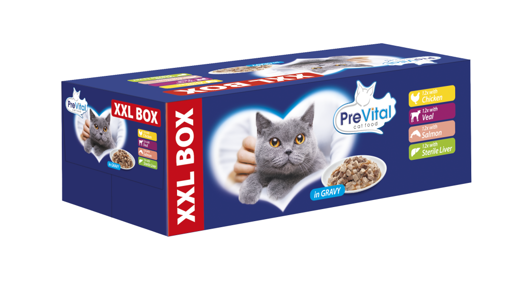 MULTIPACK DE POCHONS POUR CHATS PREVITAL - 48 POCHONS DE 100G
