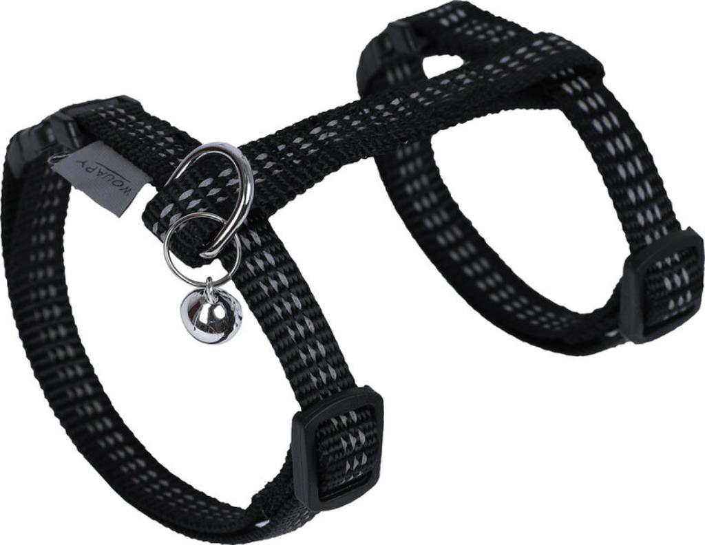 Wouapy - Harnais + Laisse Protect avec Grelot pour Chat Noir