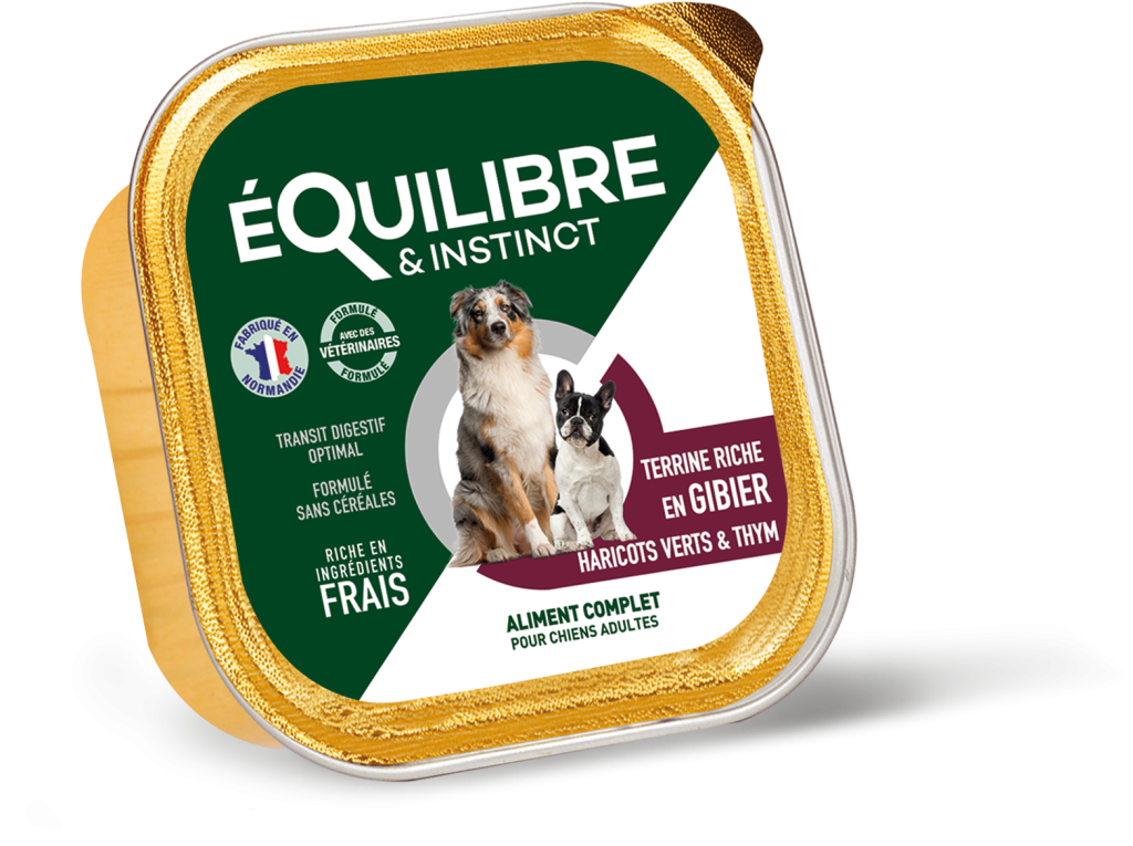 PÂTÉE RICHE EN GIBIER ET AUX HARICOTS VERTS POUR CHIEN - 300 G