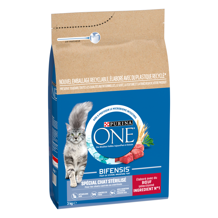 PURINA ONE CHAT STERILISE BOEUF - 3 KG