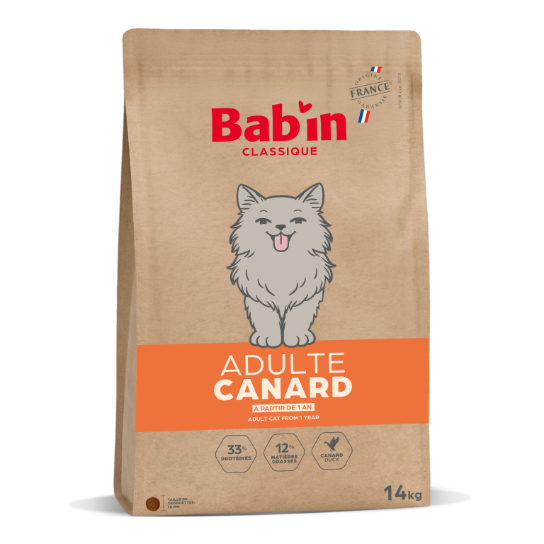BAB'IN NEW CLASSIQUE CHAT ADULTE CANARD - 14KG