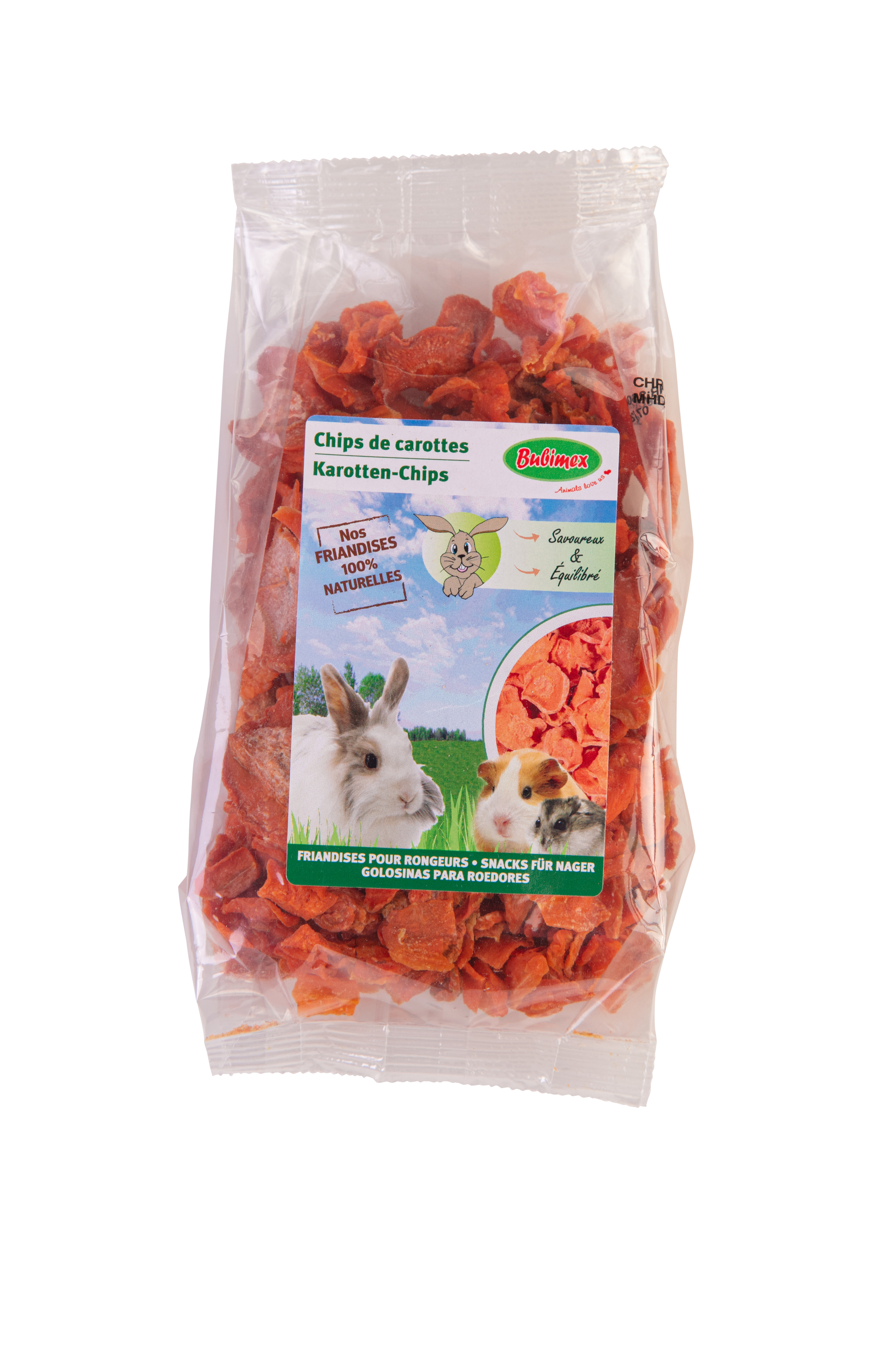 Chips de carottes - 100g - Rongeurs et lapins BUBIMEX