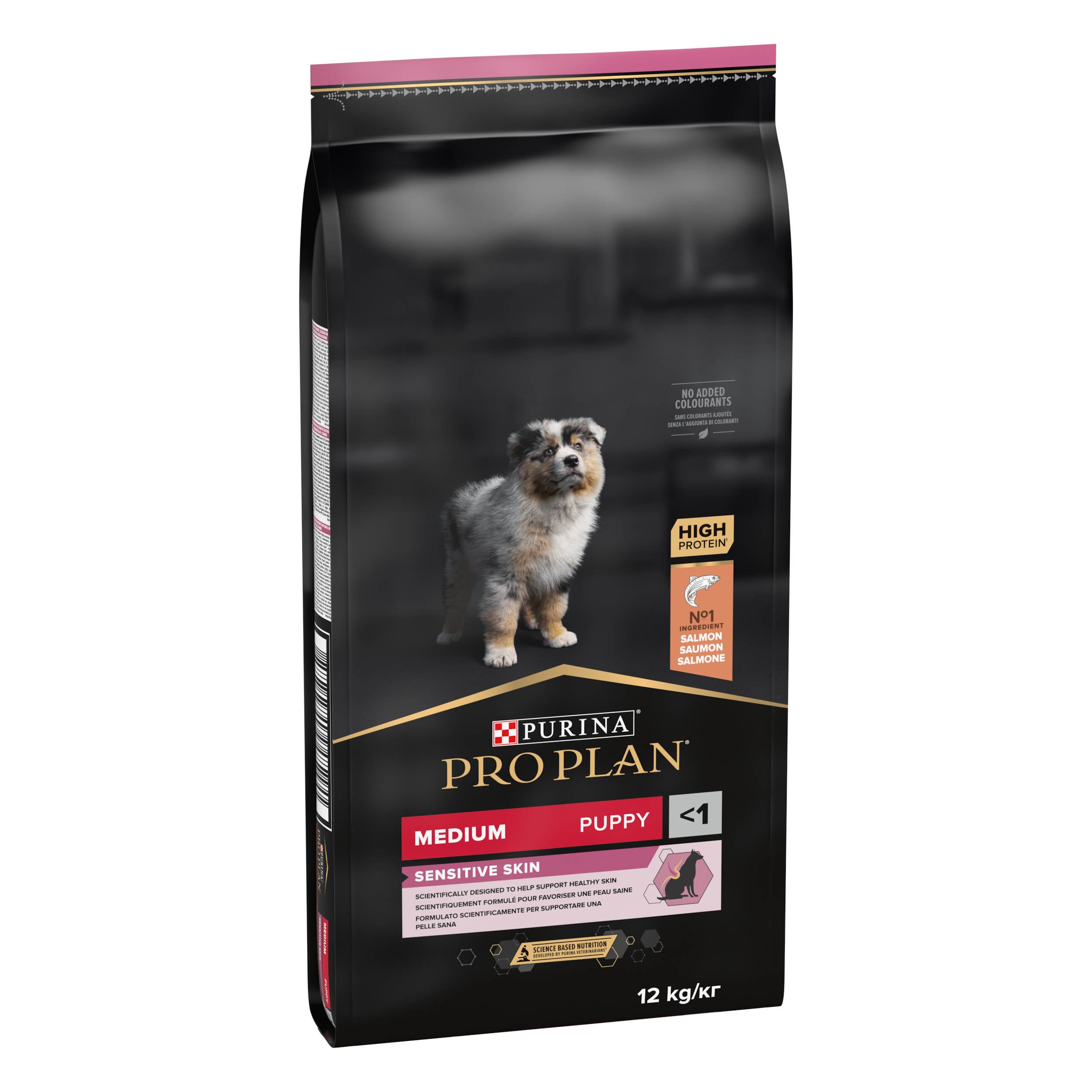 PRO PLAN Chien Medium Puppy Sensitive Skin Saumon 12KG