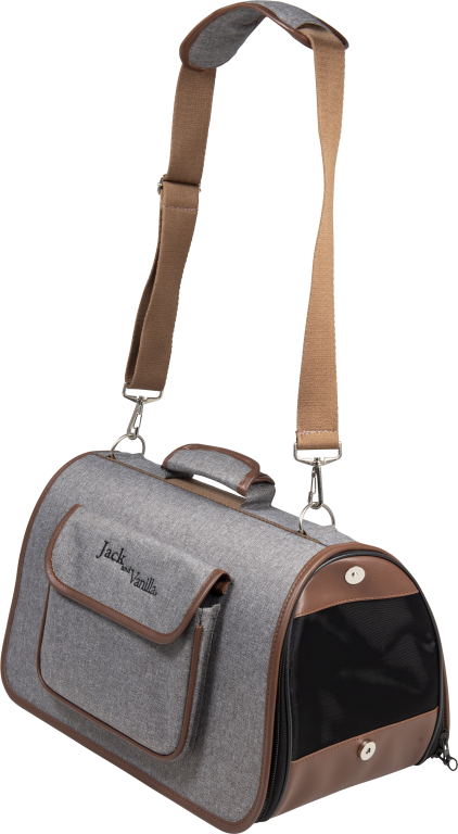 JACK & VANILLA BIZOU TRANSPORTEUR GRIS/BRUN 43X25X25CM