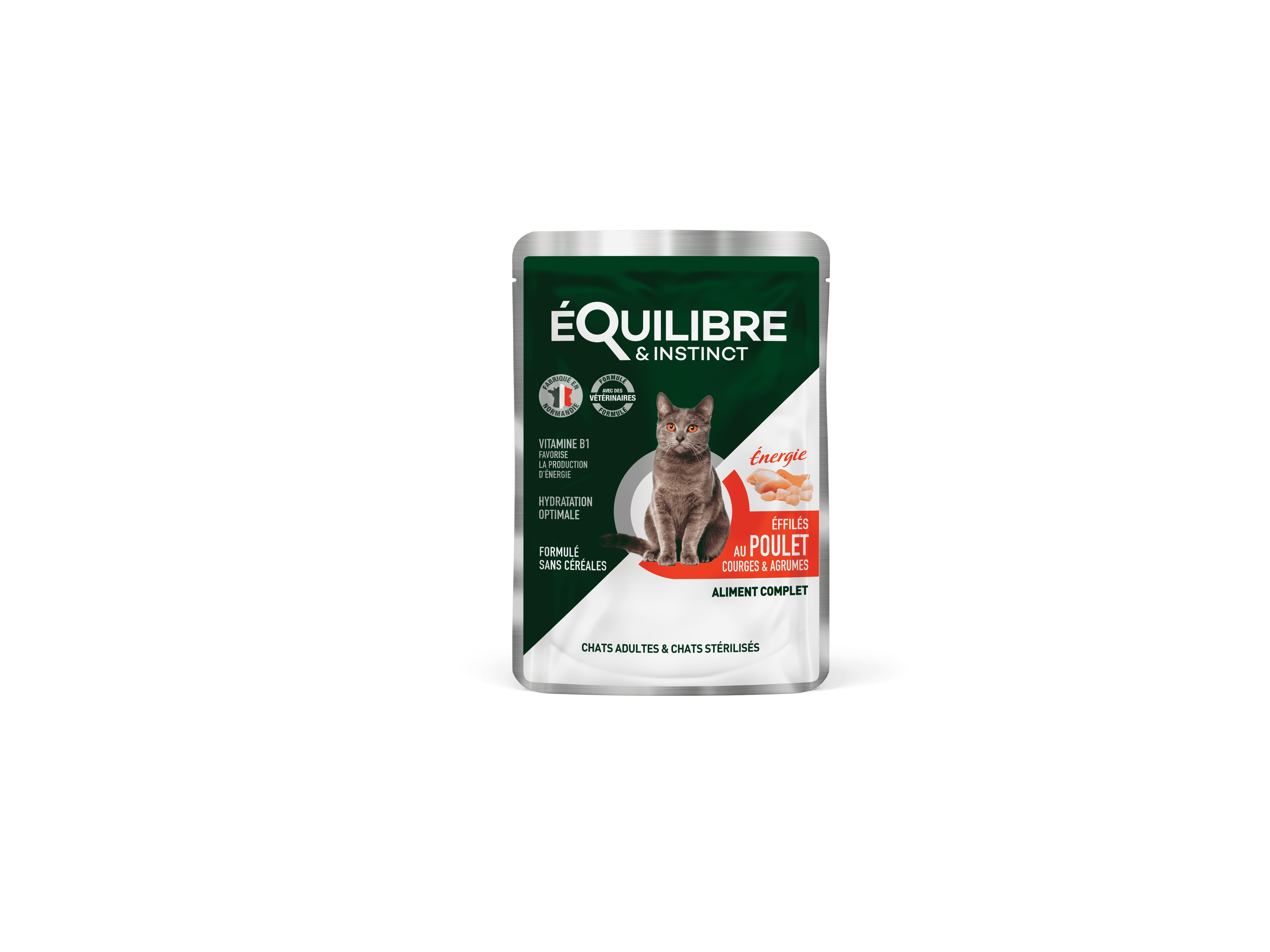 Effilés au poulet, courges & agrumes pour CHAT STÉRILISÉ