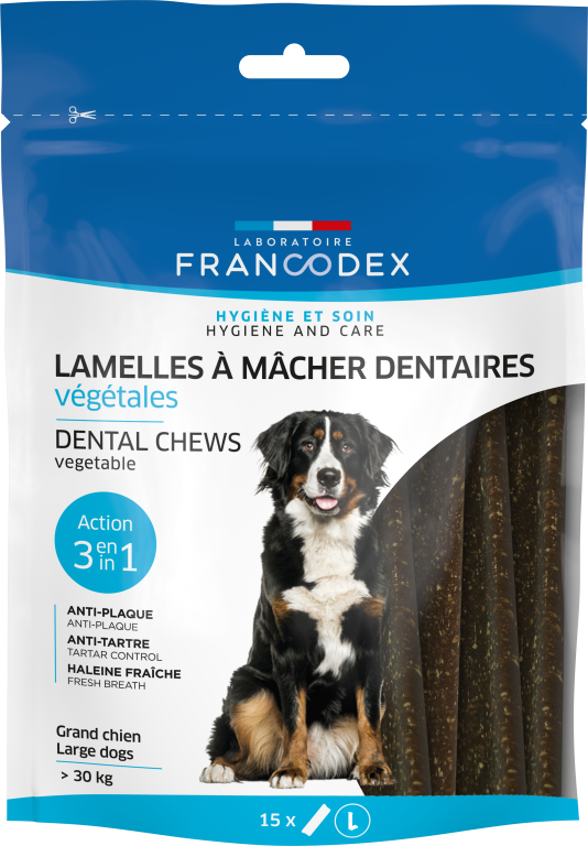 LAMELLES A MACHER DENTAIRES POUR GRAND CHIEN x15