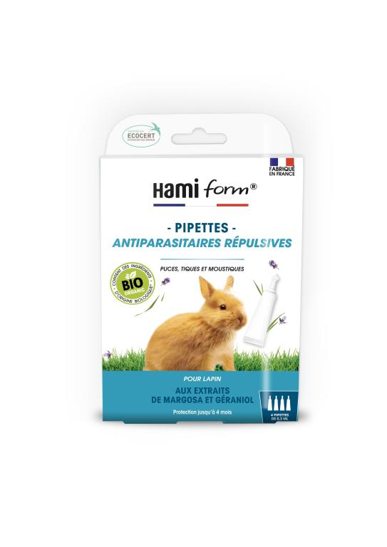 Pipettes Antiparasitaires Ecosoin bio lapin 4 x 0,3ml HAMIFORM