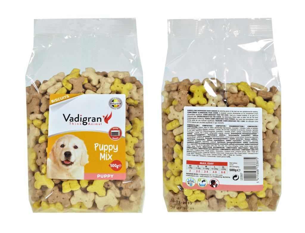 Snack chien Biscuits Puppy Mix 500g