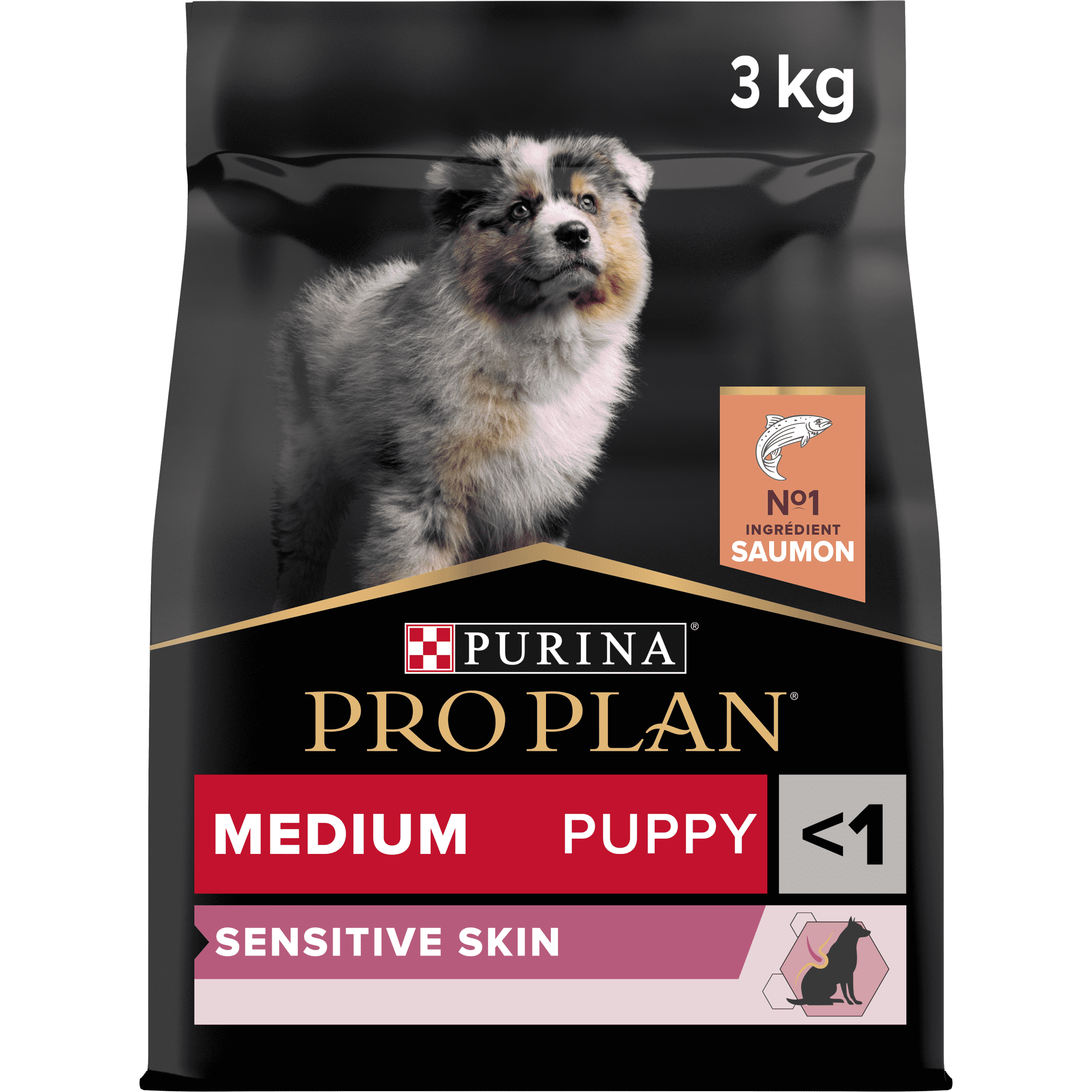 PRO PLAN Chien Medium Puppy Sensitive Skin Saumon 3KG