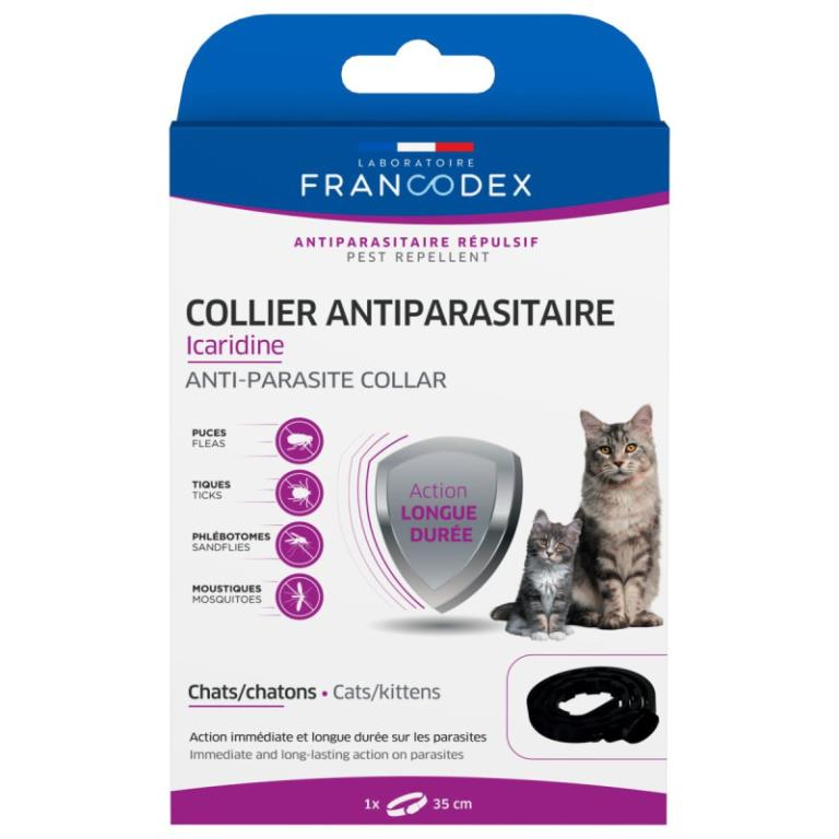 COLLIER ANTIPARASITAIRE ICARIDINE CHAT NOIR