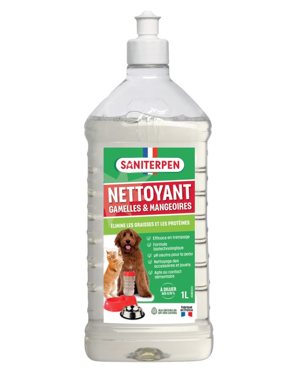 NETTOYANT SPECIAL GAMELLES ET MANGEOIRES - 1L