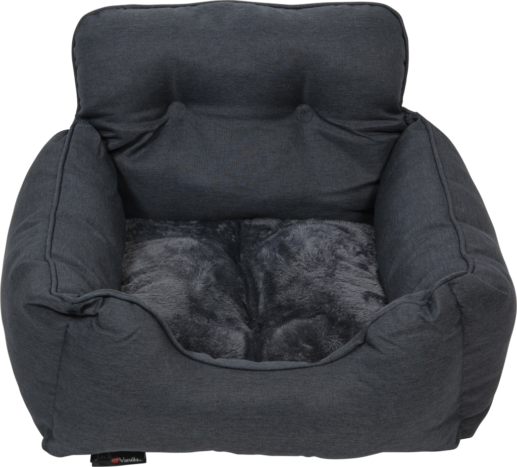 JACK & VANILLA BIZOU SIÈGE DE VOITURE GRIS FONCÉ 53X50X35CM