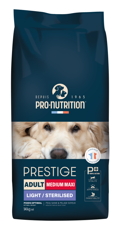 PRESTIGE CHIEN ADULT MEDIUM MAXI LIGHT STERILISED 14KG