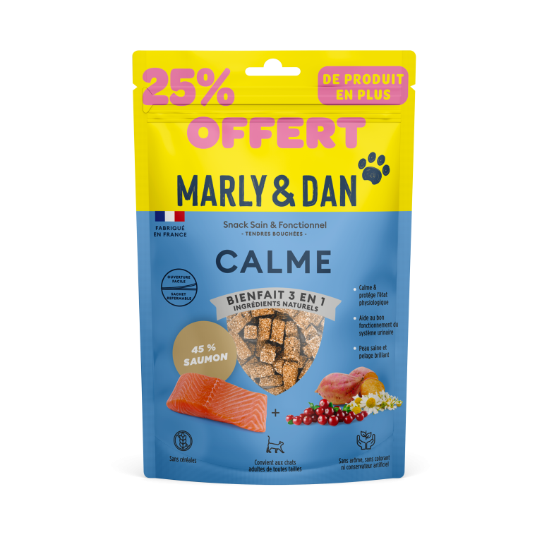 SNACK CALME MARLY & DAN POUR CHAT - 40 G